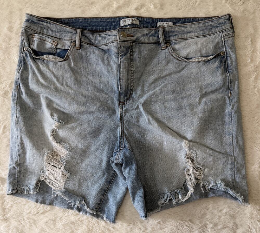 Sofia Jeans by Sofia Vergara Bermuda Shorts Women 18 Gabriella Distressed Cutoff